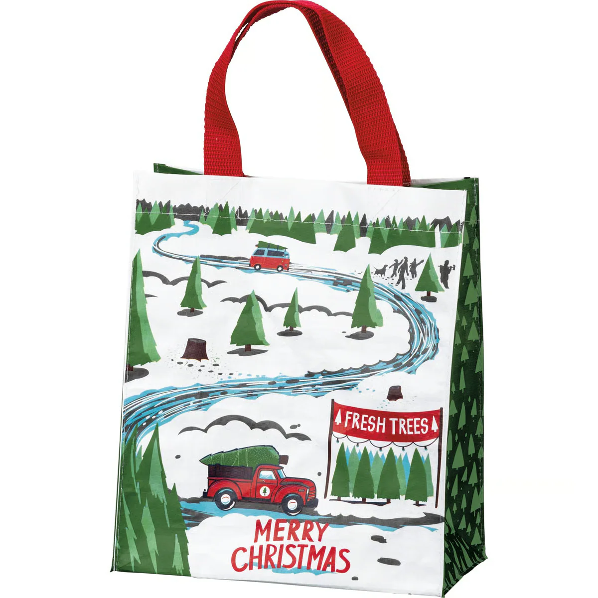 ๐ Truck And Tree Merry Christmas Daily Tote Market Bag