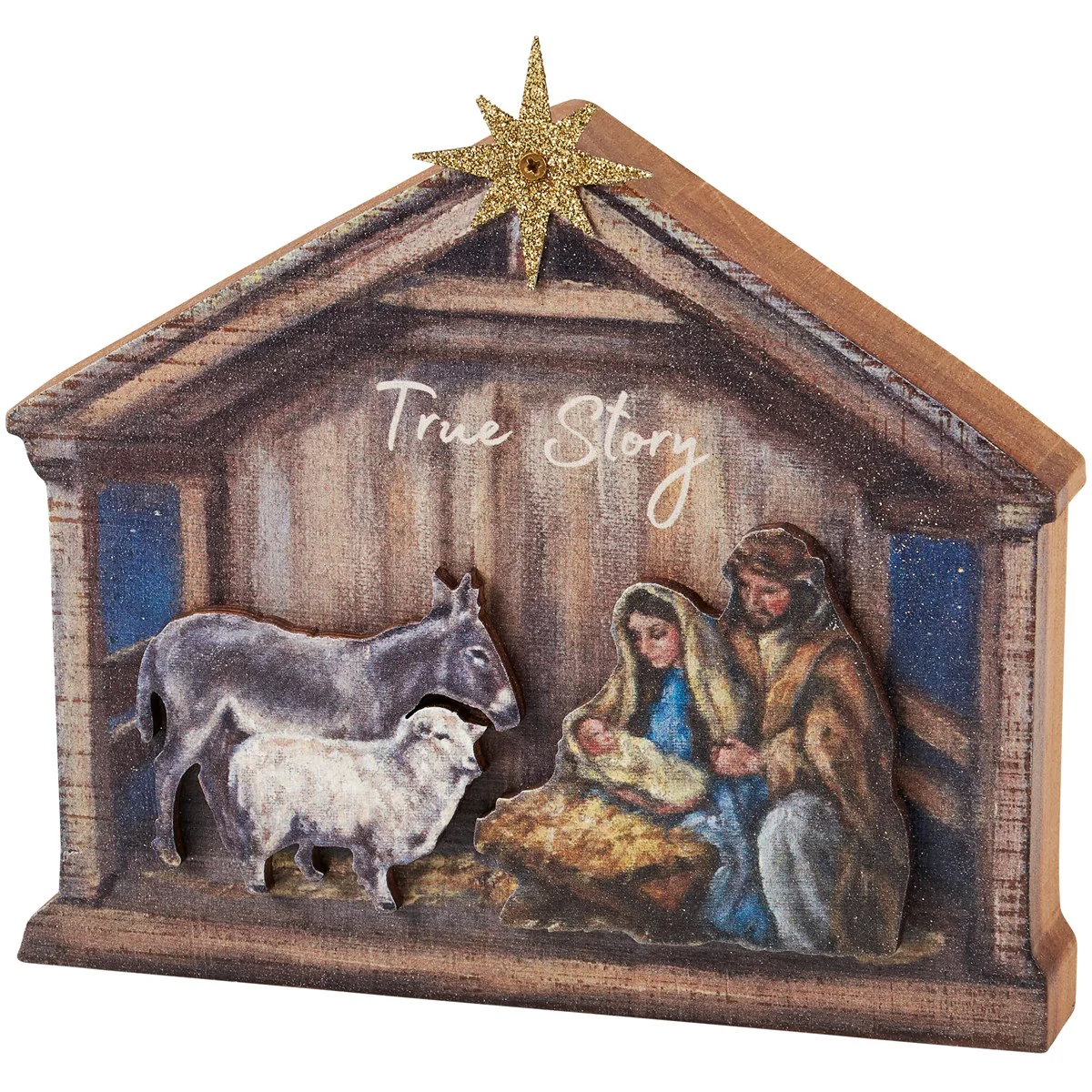 True Story Nativity Scene Chunky Sitter