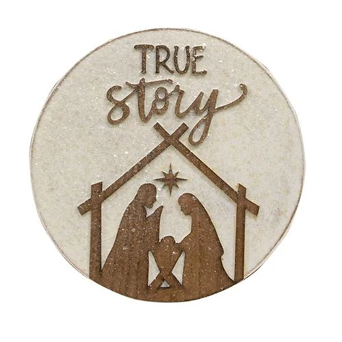 True Story Nativity Silhouette Wreath Insert - Image 3