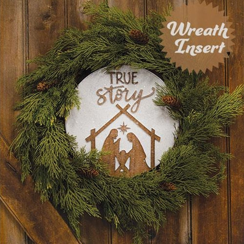 True Story Nativity Silhouette Wreath Insert - Image 4