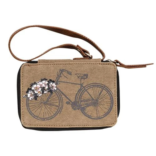 ๐ Trust the Journey Floral Bicycle Wallet