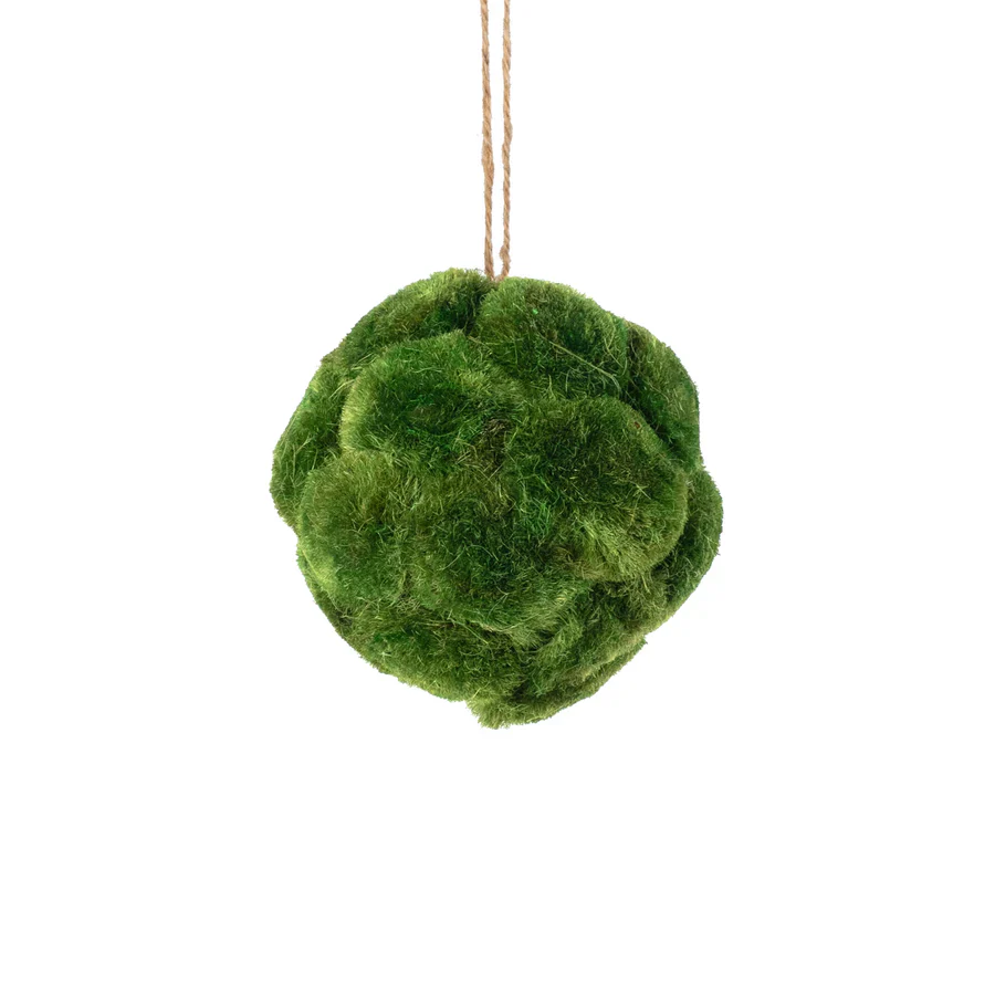 Tufted Moss Ball 3.75" Ornament