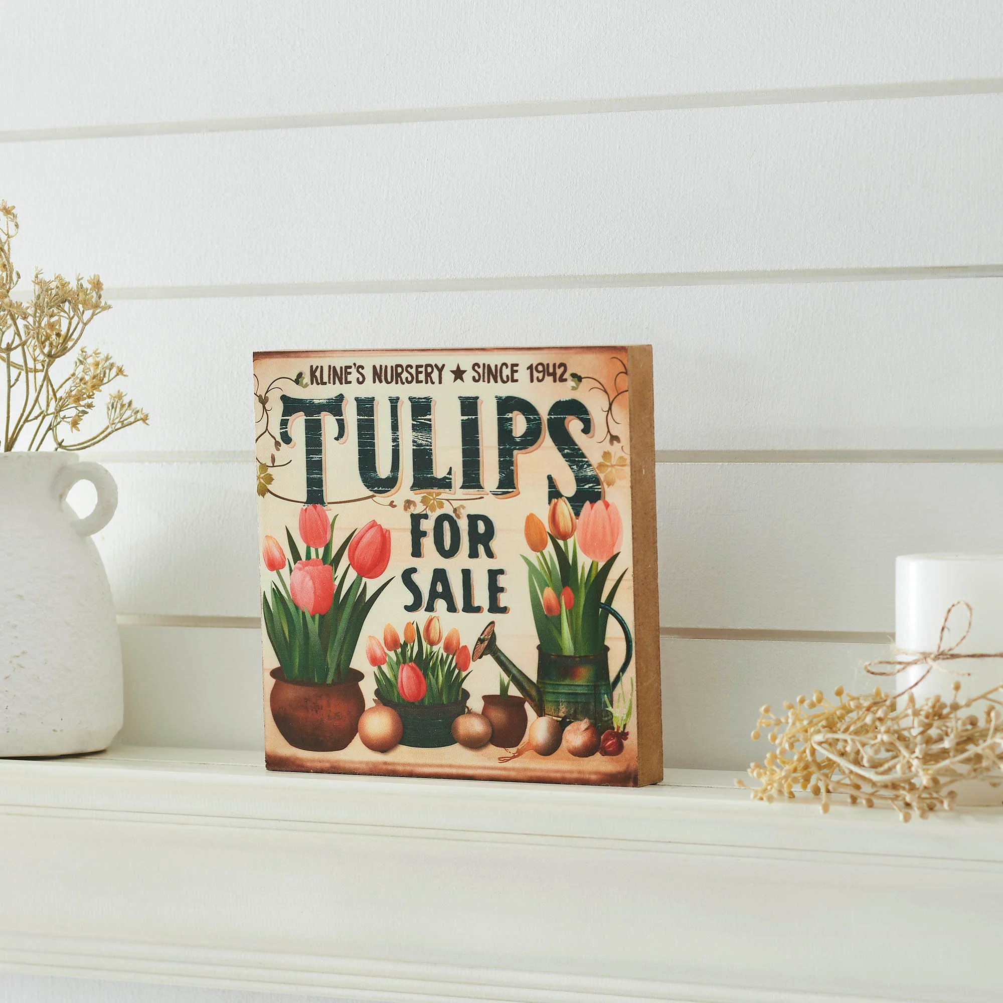 Tulips For Sale 8" Block Sign
