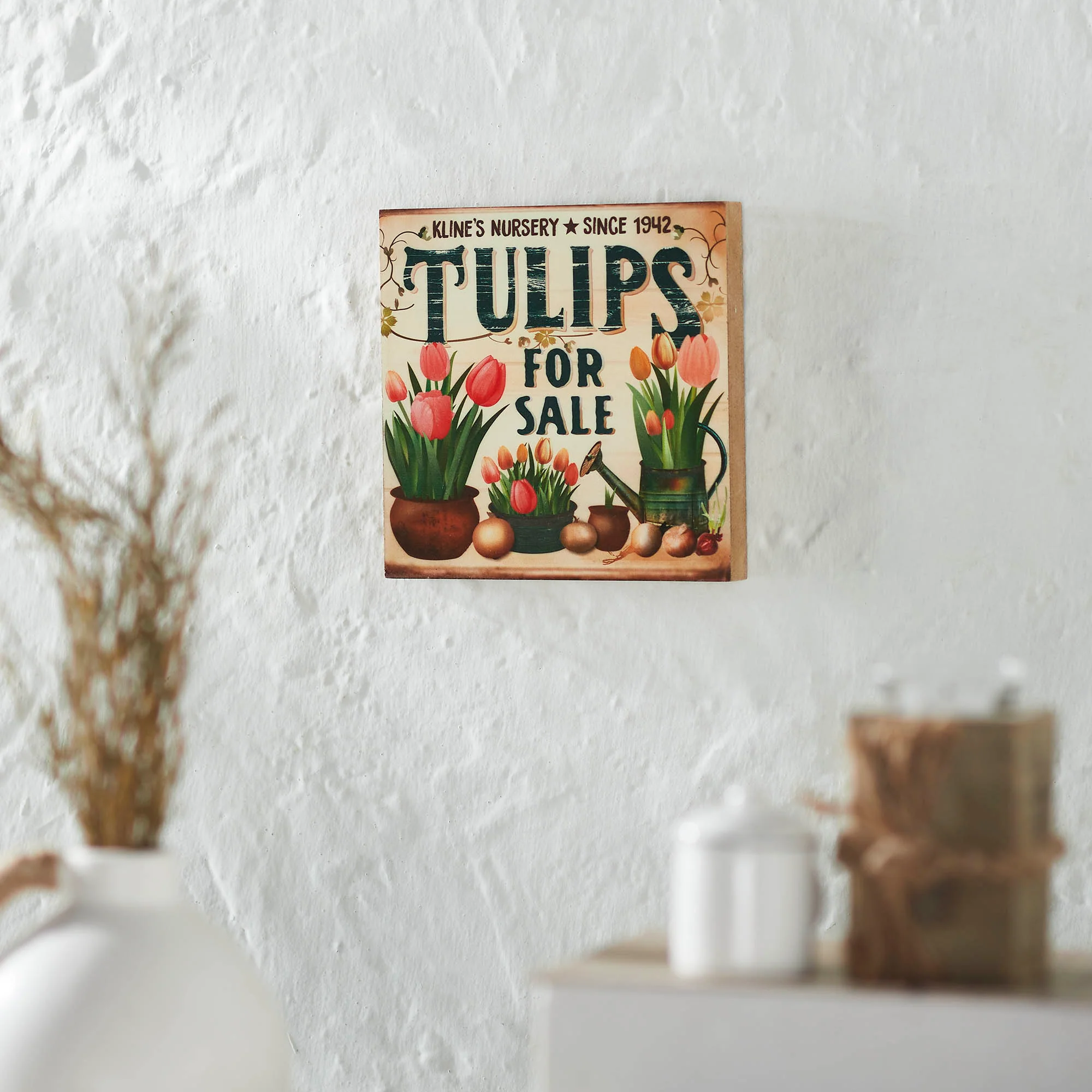 Tulips For Sale 8" Block Sign - Image 2