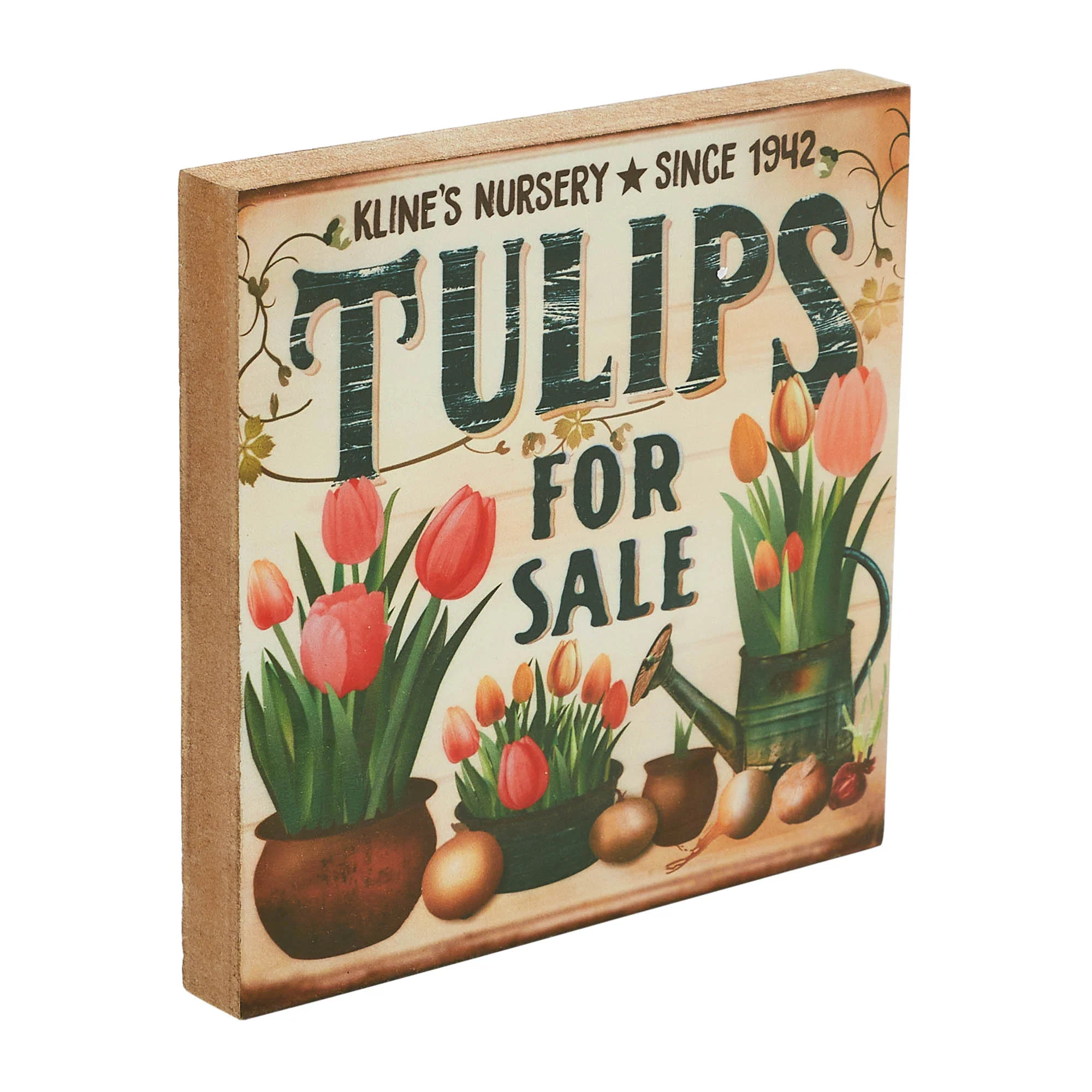 Tulips For Sale 8" Block Sign - Image 3