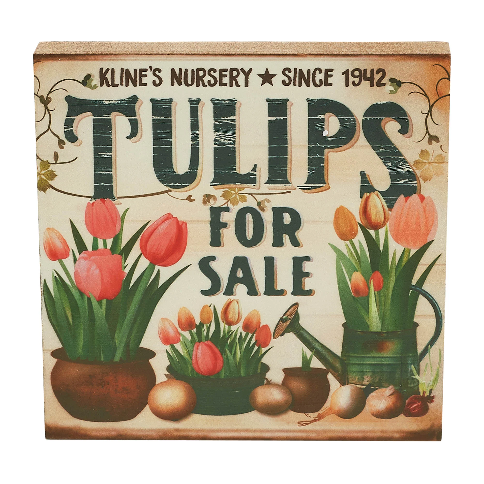 Tulips For Sale 8" Block Sign - Image 5