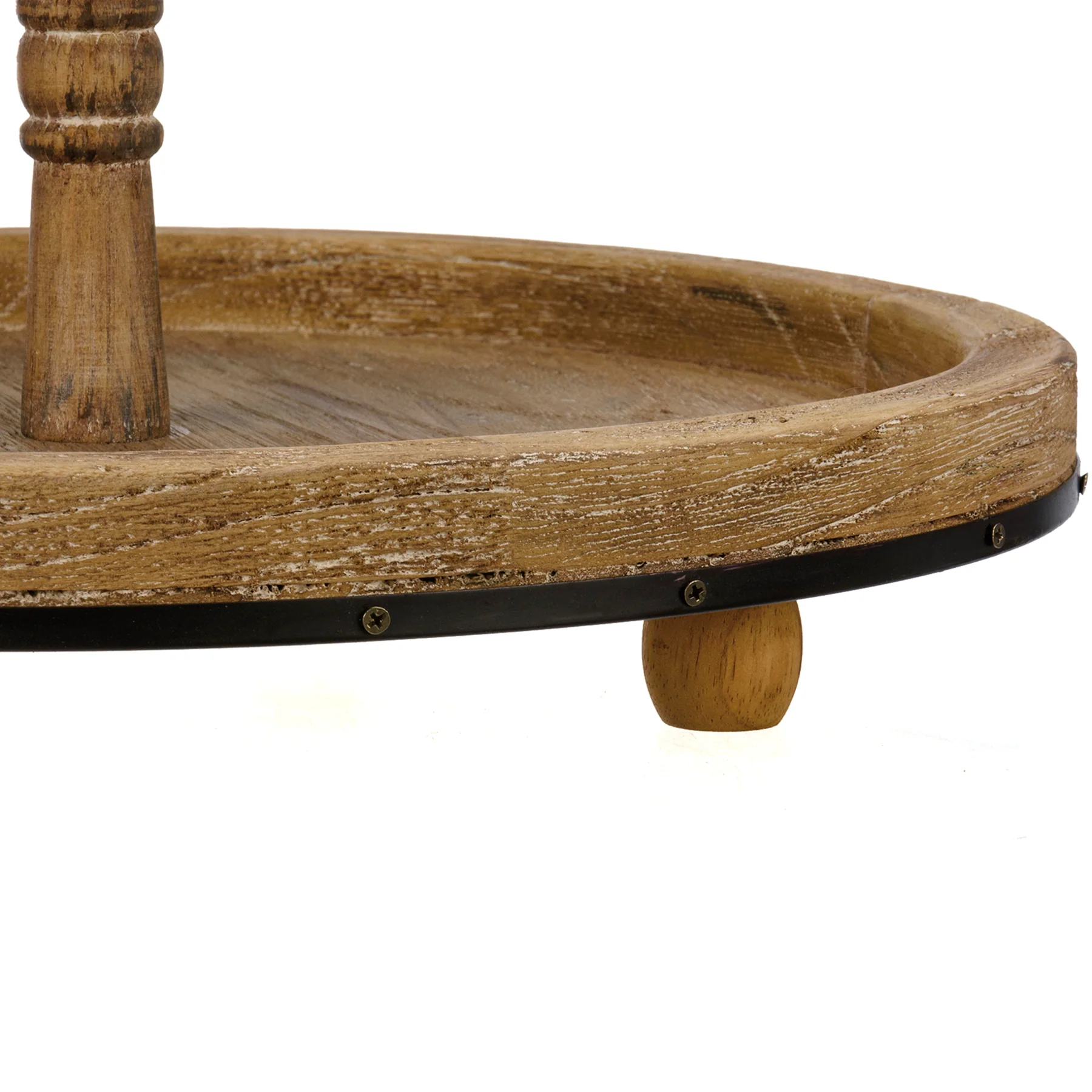 Surprise Me Sale 🤭 Two Tiered Round Light Wood Tray - Image 3