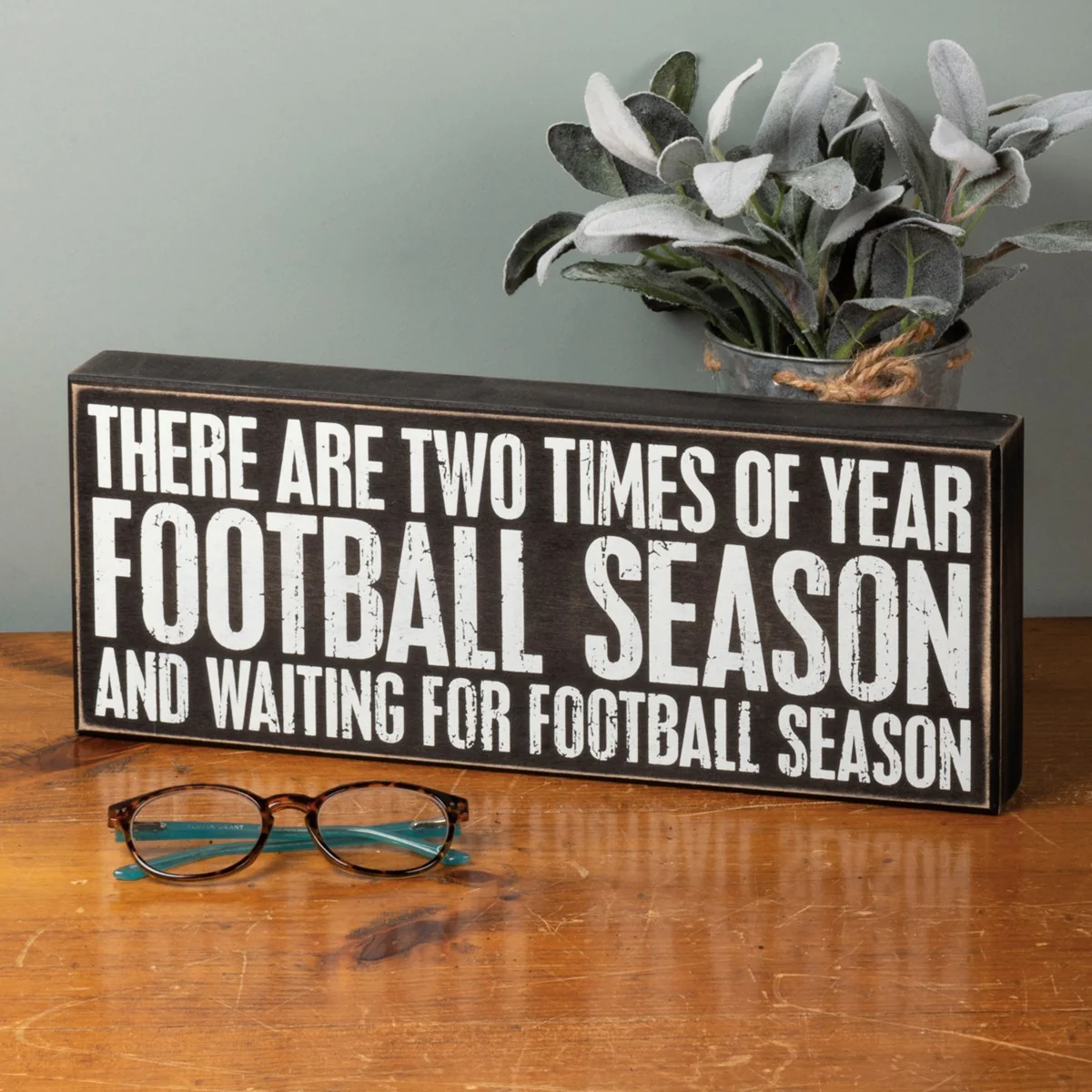 Two Times of Year Football Season & Waiting for Football Season 15" Sign - Image 2