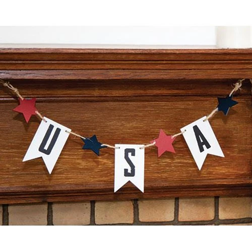 USA Tag & Stars Garland 25" long - Image 2