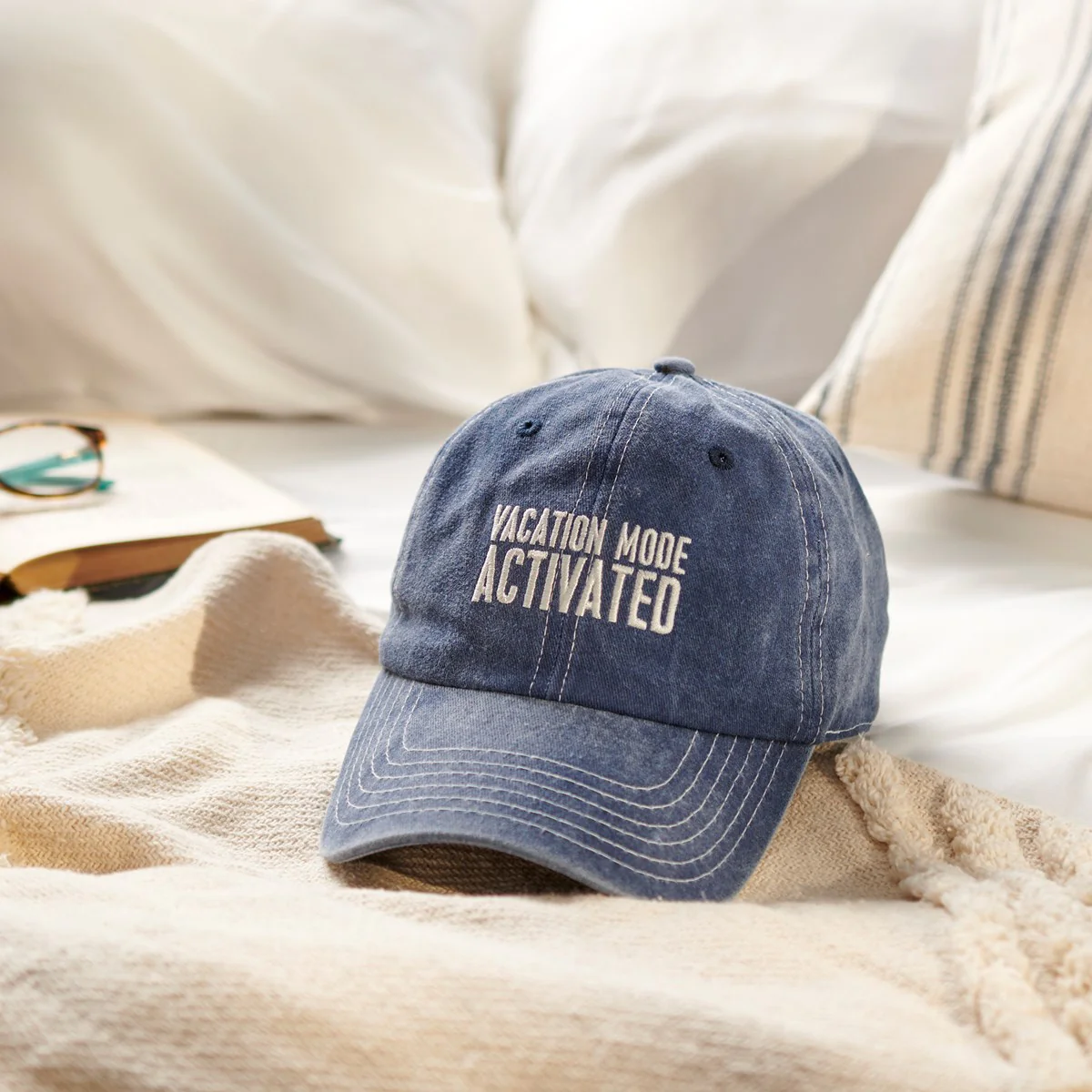 Vacation Mode Activated Distressed Baseball Cap - Image 2