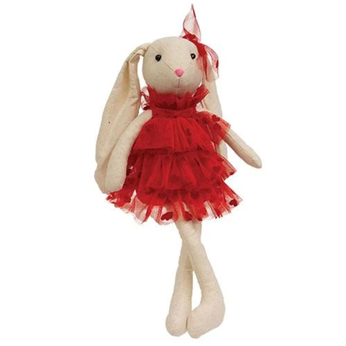 ๐ Valentine's Date Night Bunny Fabric Figure 15" - Image 2