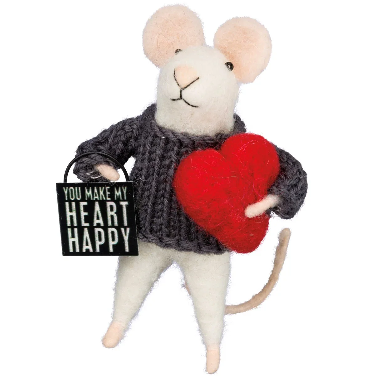 ๐ Valentine's Day Felt Mouse You Make My Heart Happy