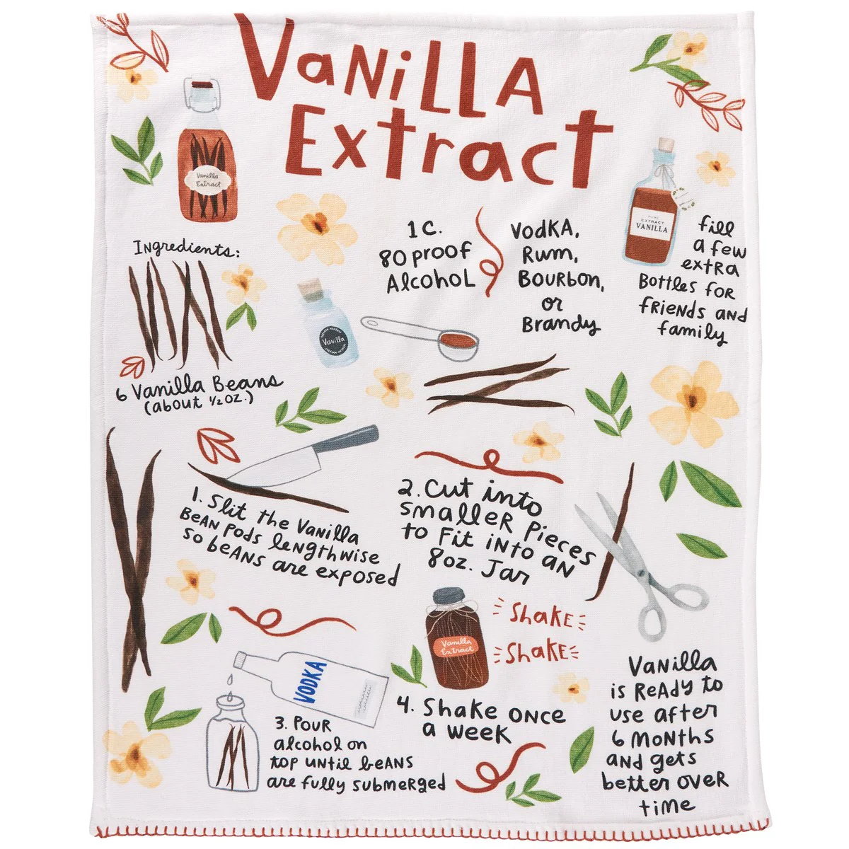 Vanilla Extract Recipe Kitchen Towel - Image 3