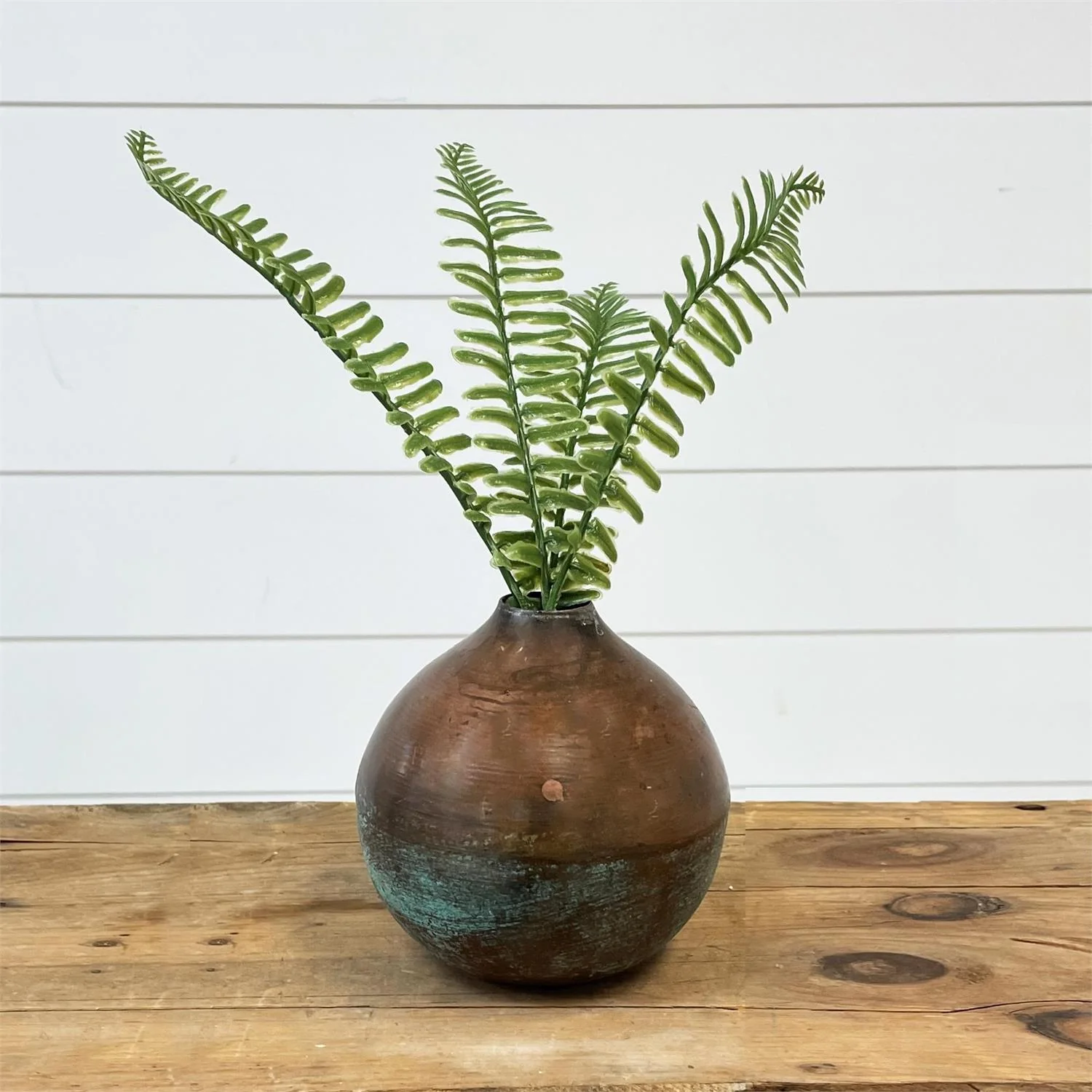 Verdigris Patina 4.5" Metal Vase