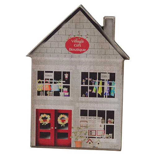 Village Gift Boutique Wooden House Plaque