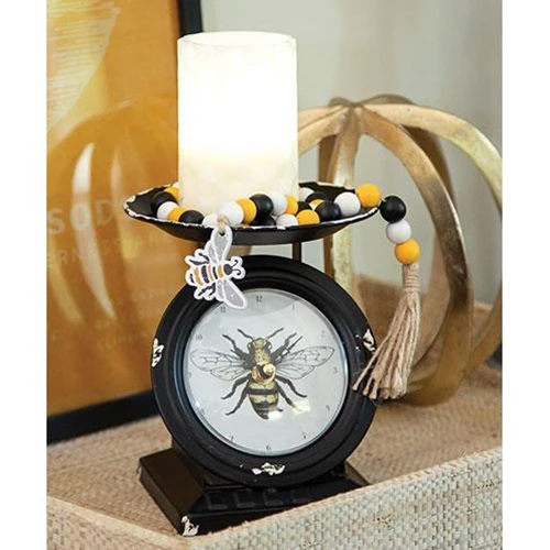 Vintage-Style Bee Black Old Town Scale Clock - Image 2