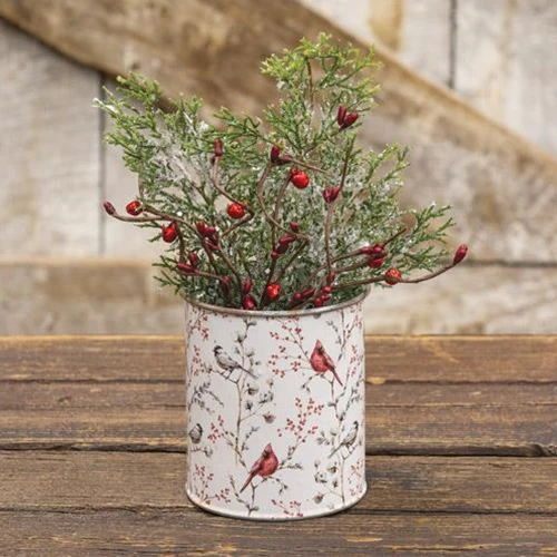 ๐ Vintage-Style Cardinal Metal Can