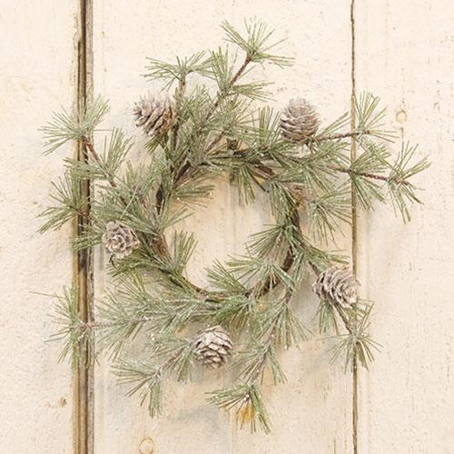 Vintage-Style Glitter Birchcone Pine 11" Ring