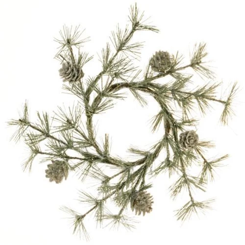 Vintage-Style Glitter Birchcone Pine 11" Ring - Image 2