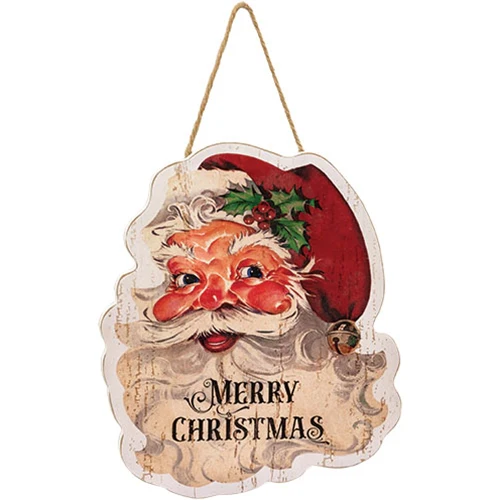 Vintage Style Merry Christmas Santa Sign