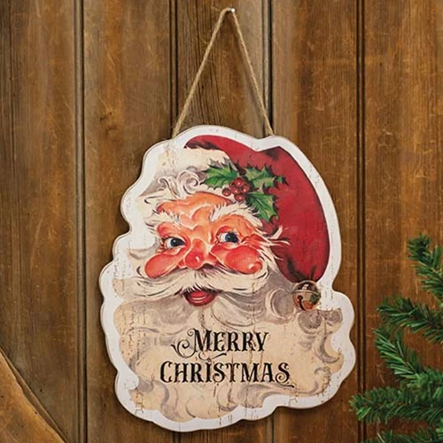 Vintage Style Merry Christmas Santa Sign - Image 2