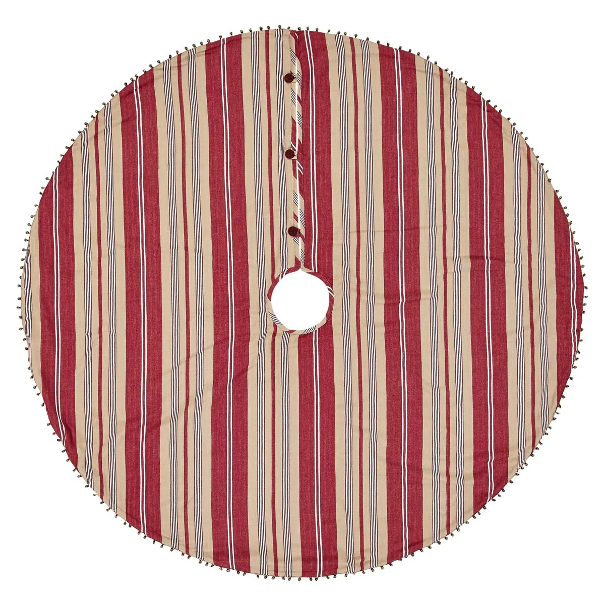 Vintage-Style Stripe 48" Christmas Tree Skirt - Image 2
