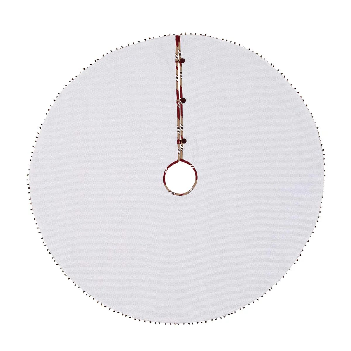 Vintage-Style Stripe 48" Christmas Tree Skirt - Image 3