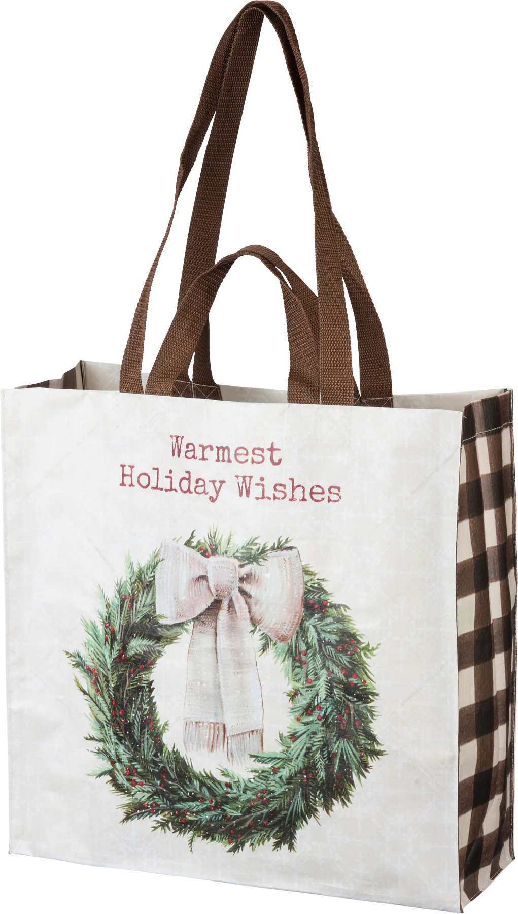 ๐ Warmest Holiday Wishes Christmas Reusable Market Tote - Image 2