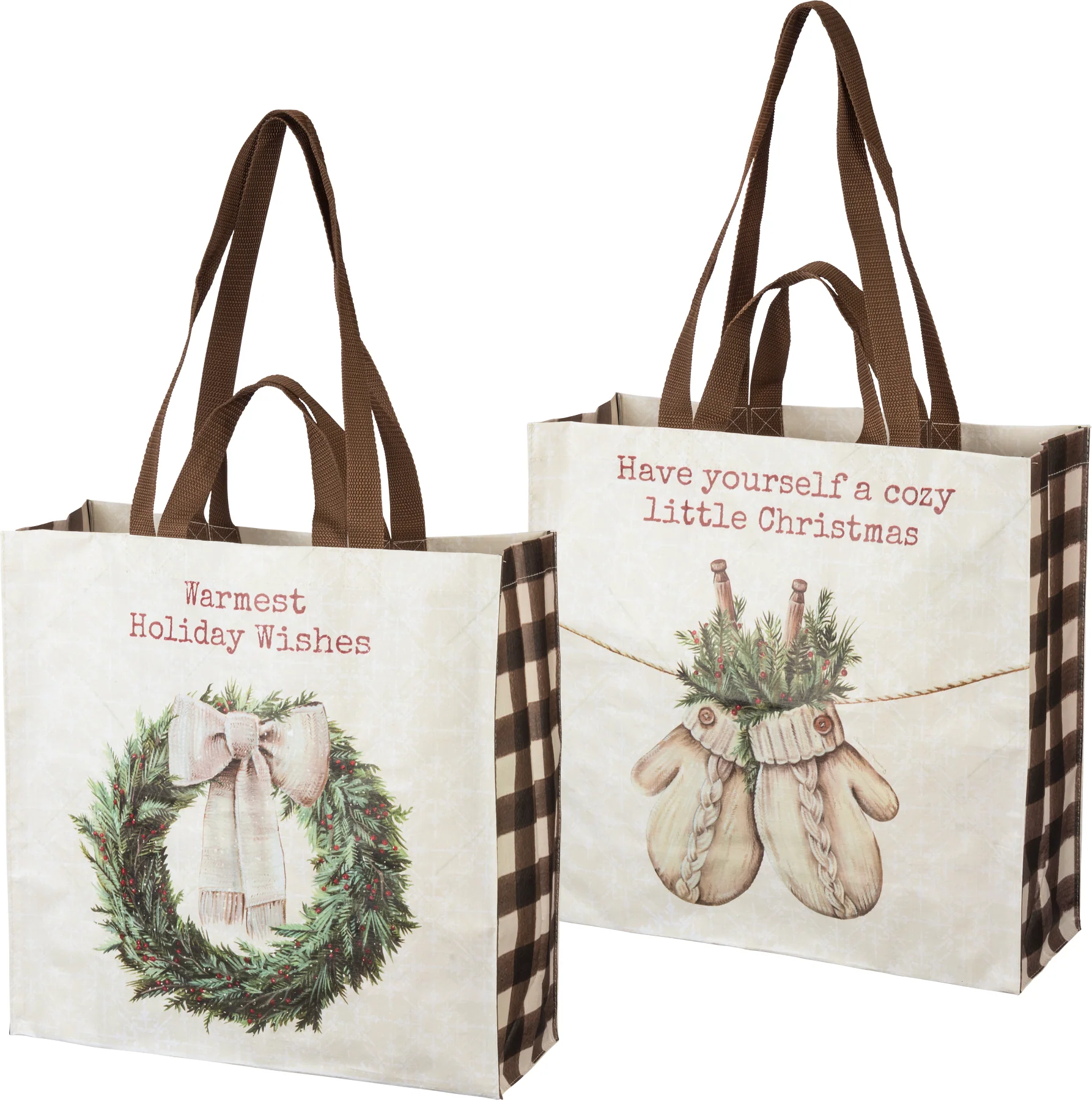๐ Warmest Holiday Wishes Christmas Reusable Market Tote - Image 3