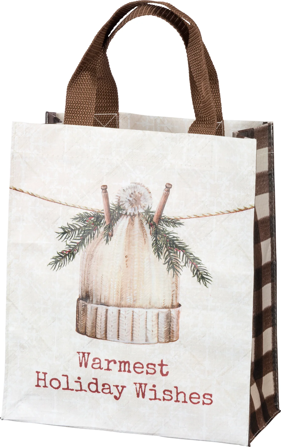 💙 Warmest Holiday Wishes Double Sided Market Bag - Image 2