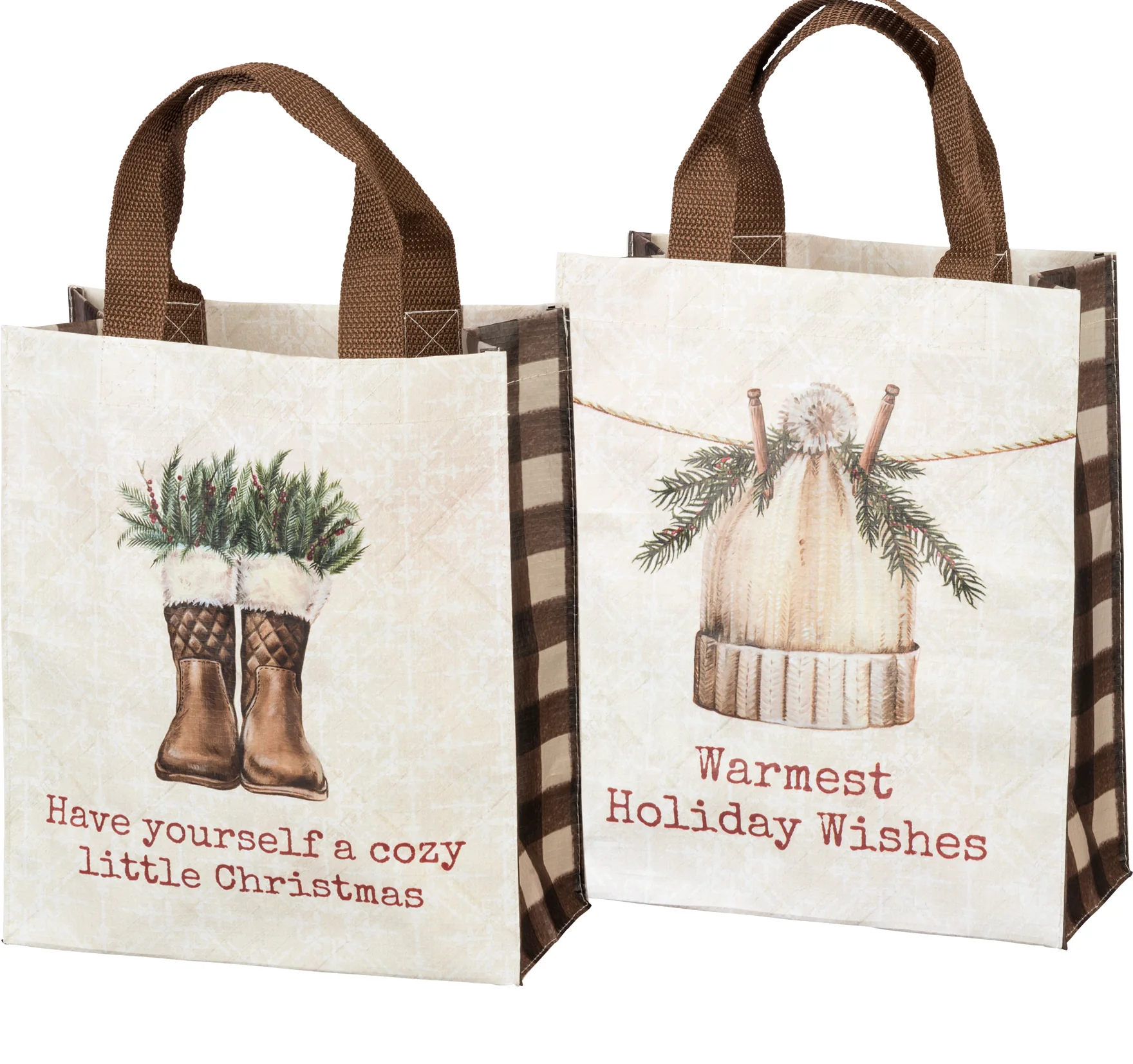 💙 Warmest Holiday Wishes Double Sided Market Bag - Image 3