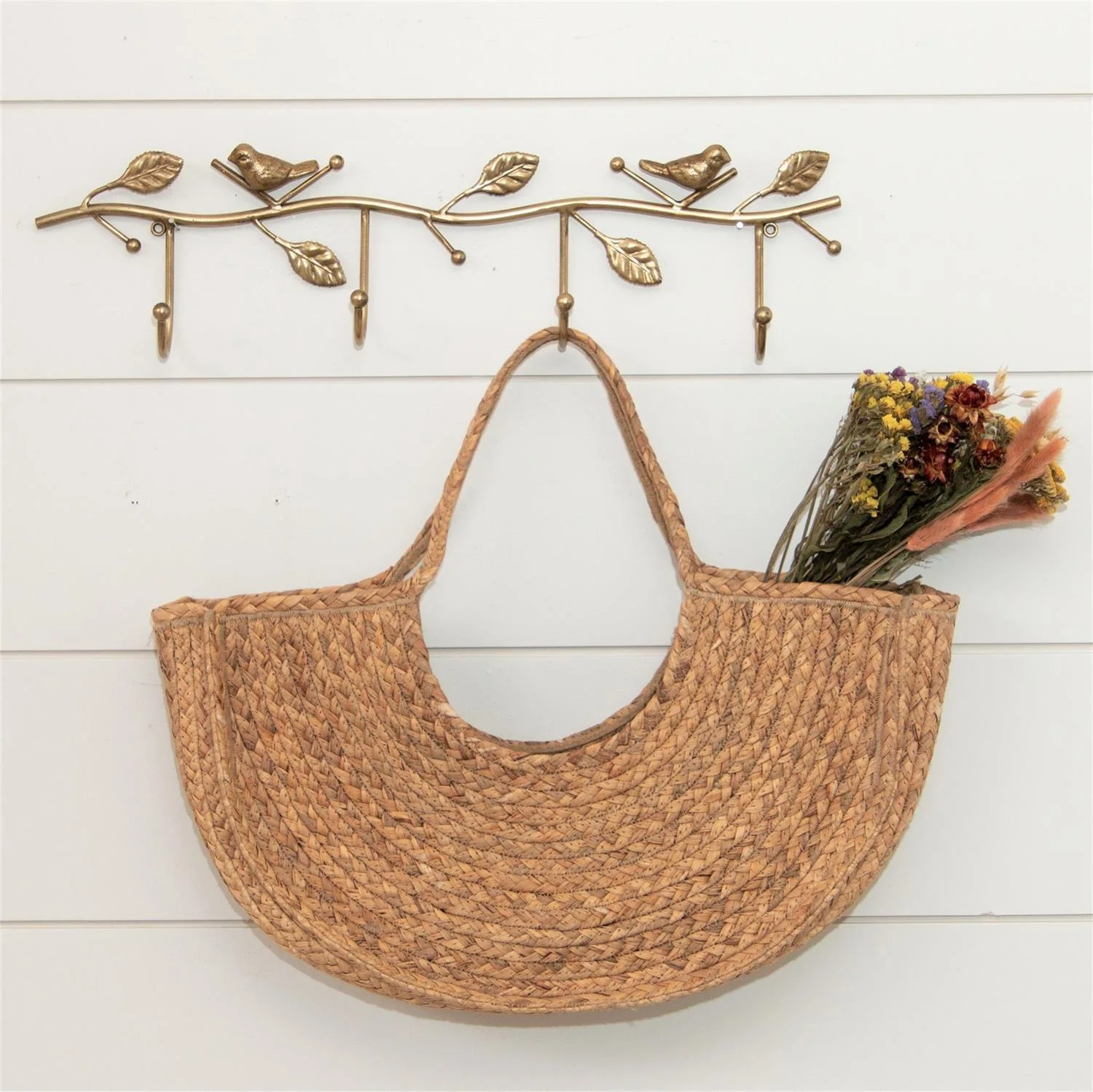 Water Hyacinth Curved Tote Bag