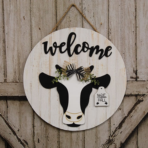 Welcome Cow Sign with 13 Seasonal Ear Tags 17.5" - Image 5