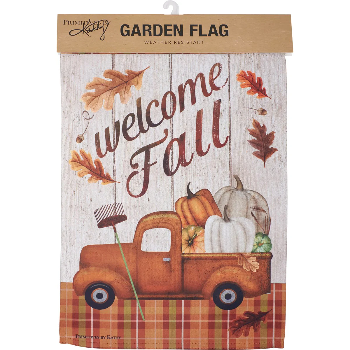 Welcome Fall Truck with Pumpkins Garden Flag - Image 3