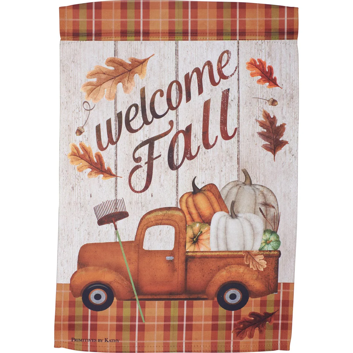 Welcome Fall Truck with Pumpkins Garden Flag - Image 4