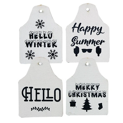Welcome Highland Cow Sign with 12 Seasonal Ear Tags - Image 2