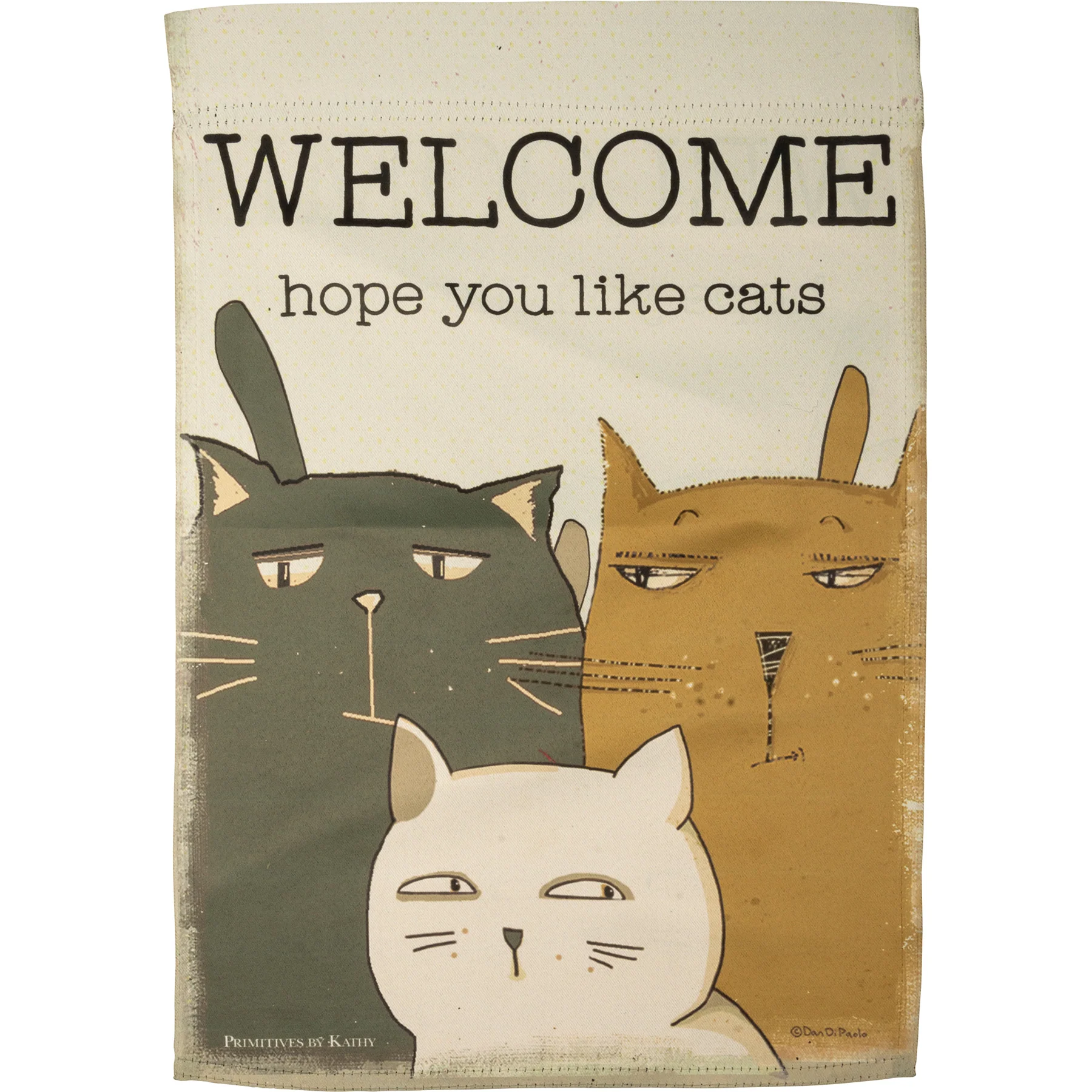 💙 Welcome Hope You Like Cats Garden Flag - Image 2