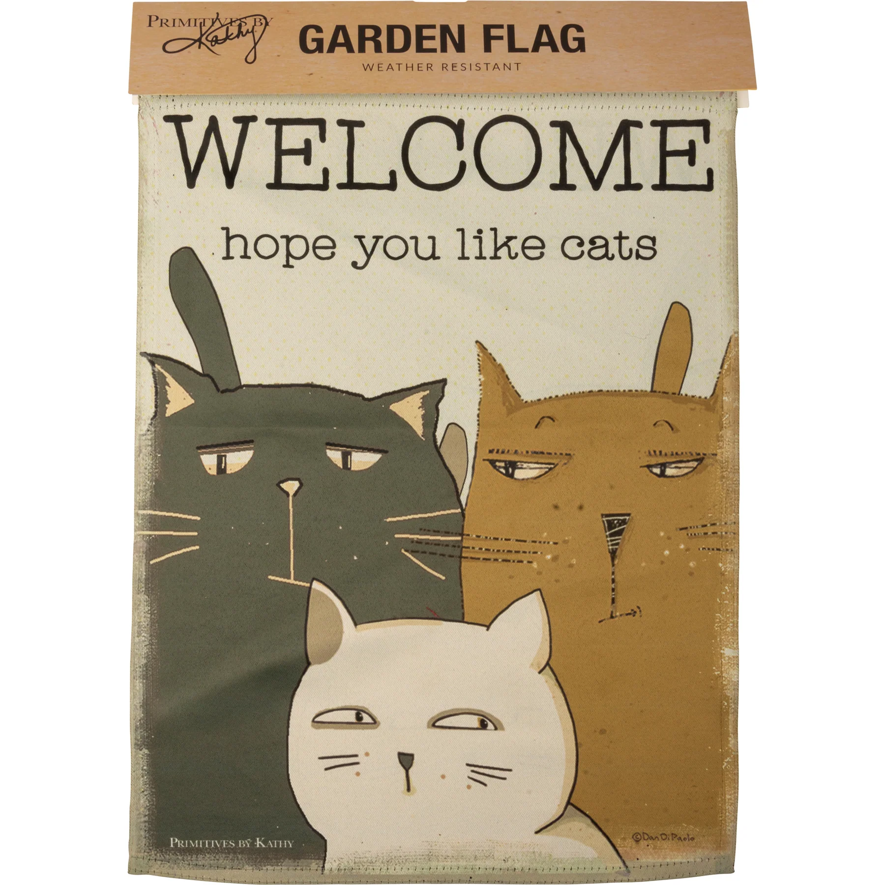 💙 Welcome Hope You Like Cats Garden Flag - Image 3