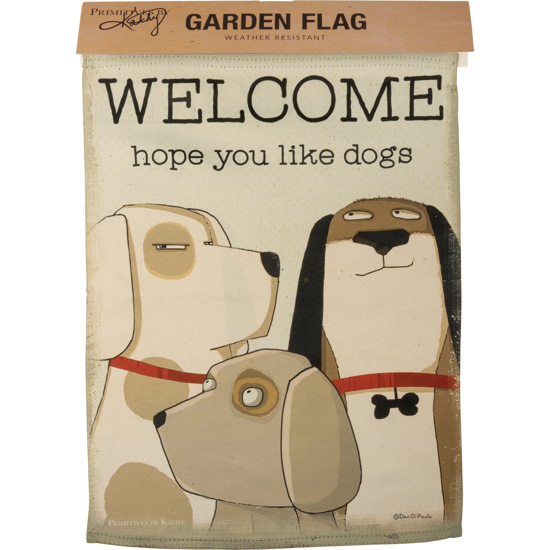 Welcome Hope You Like Dogs Garden Flag - Image 2