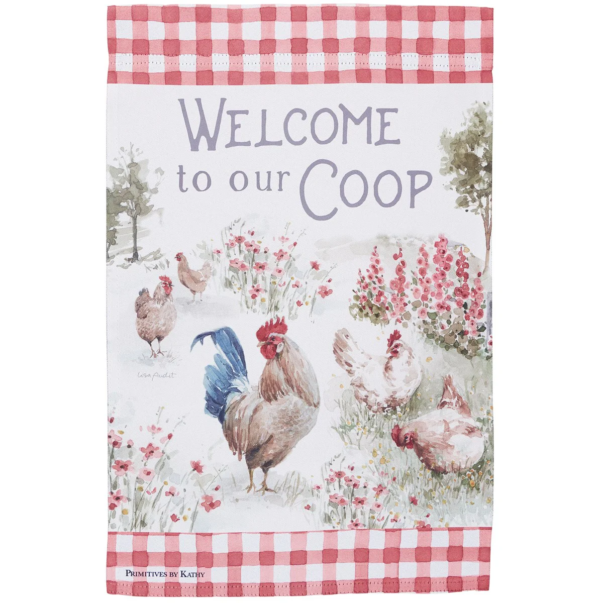 Welcome To Our Coop Chicken Garden Flag - Image 3