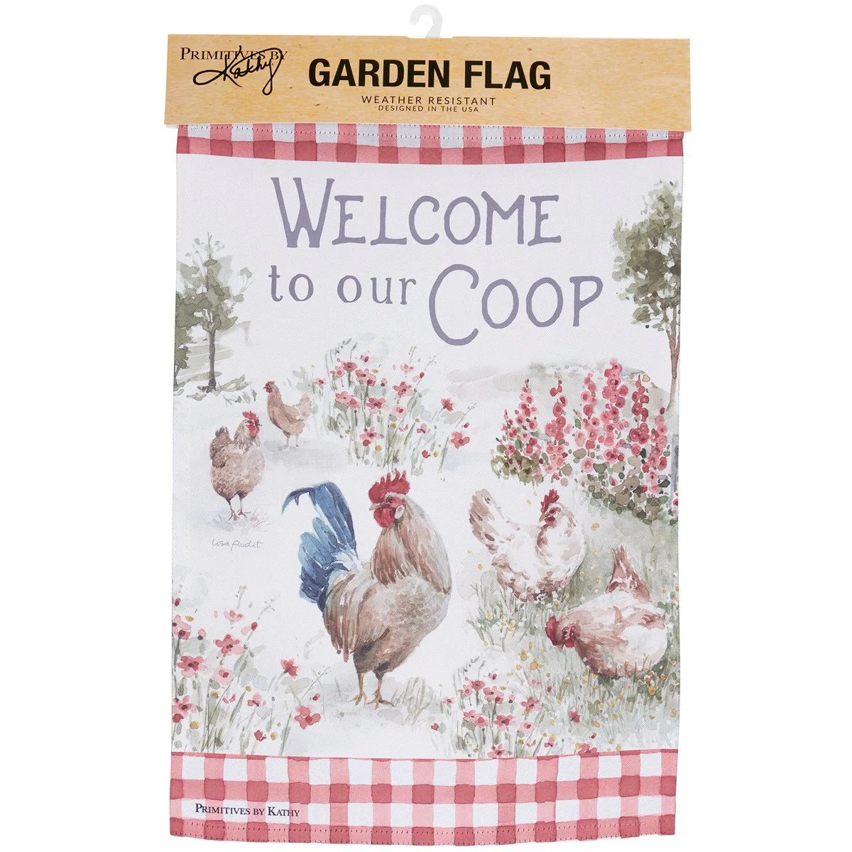 Welcome To Our Coop Chicken Garden Flag - Image 4