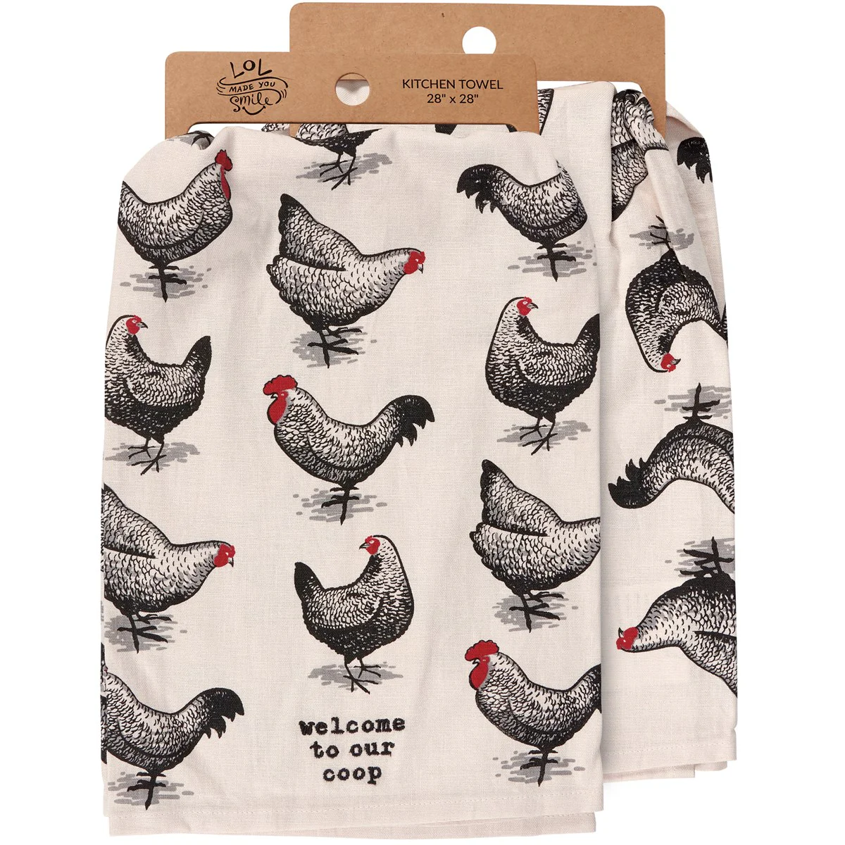 Welcome To Our Coop Chicken Kitchen Towel - Image 3