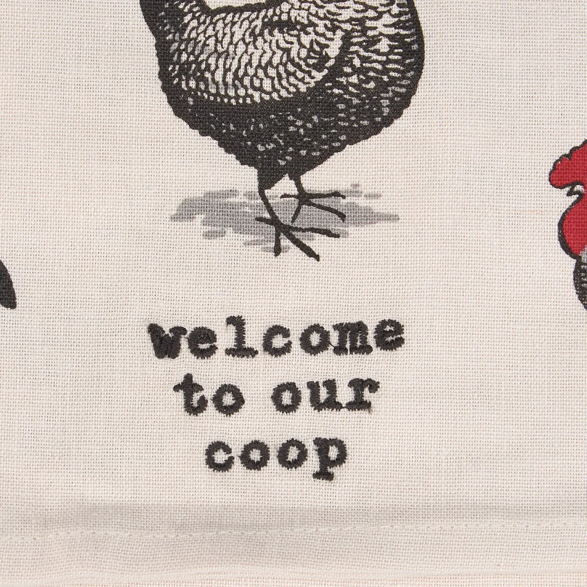 Welcome To Our Coop Chicken Kitchen Towel - Image 4