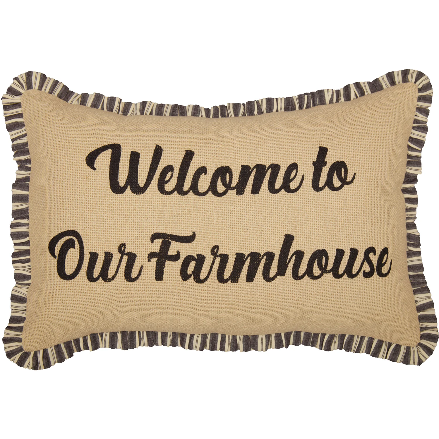Welcome to Our Farmhouse Fringed Accent Pillow - Image 5