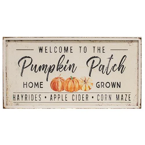 💙 Welcome To The Pumpkin Patch 24" Metal Sign - Image 2
