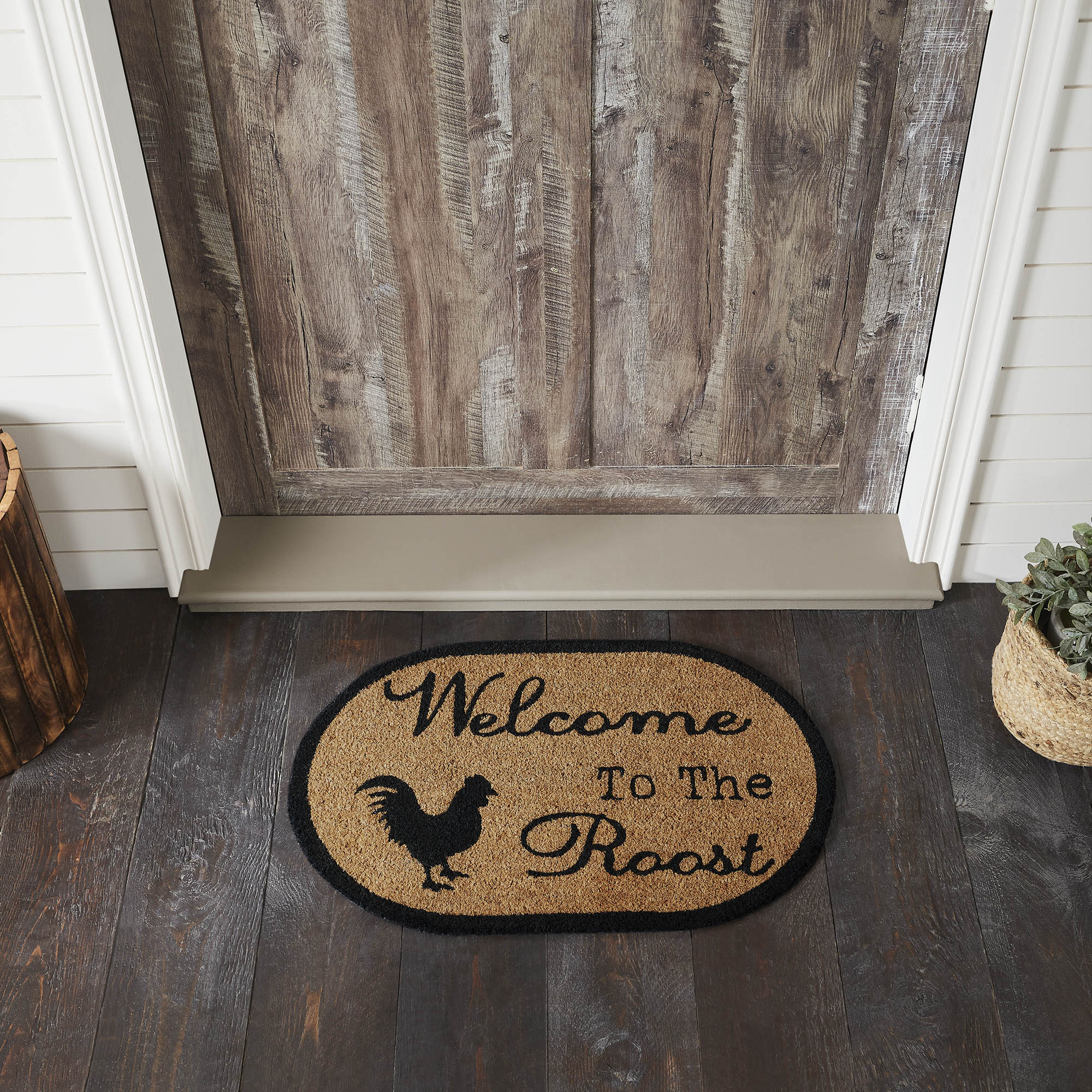 Welcome to the Roost Coir Oval Rug 20" x 30"