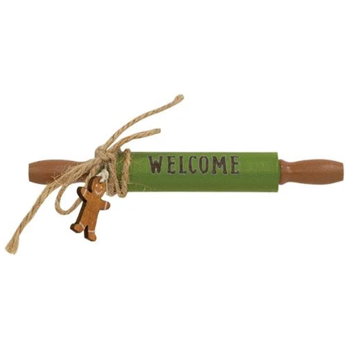 Welcome Wooden Decorative Mini Rolling Pin - Image 2