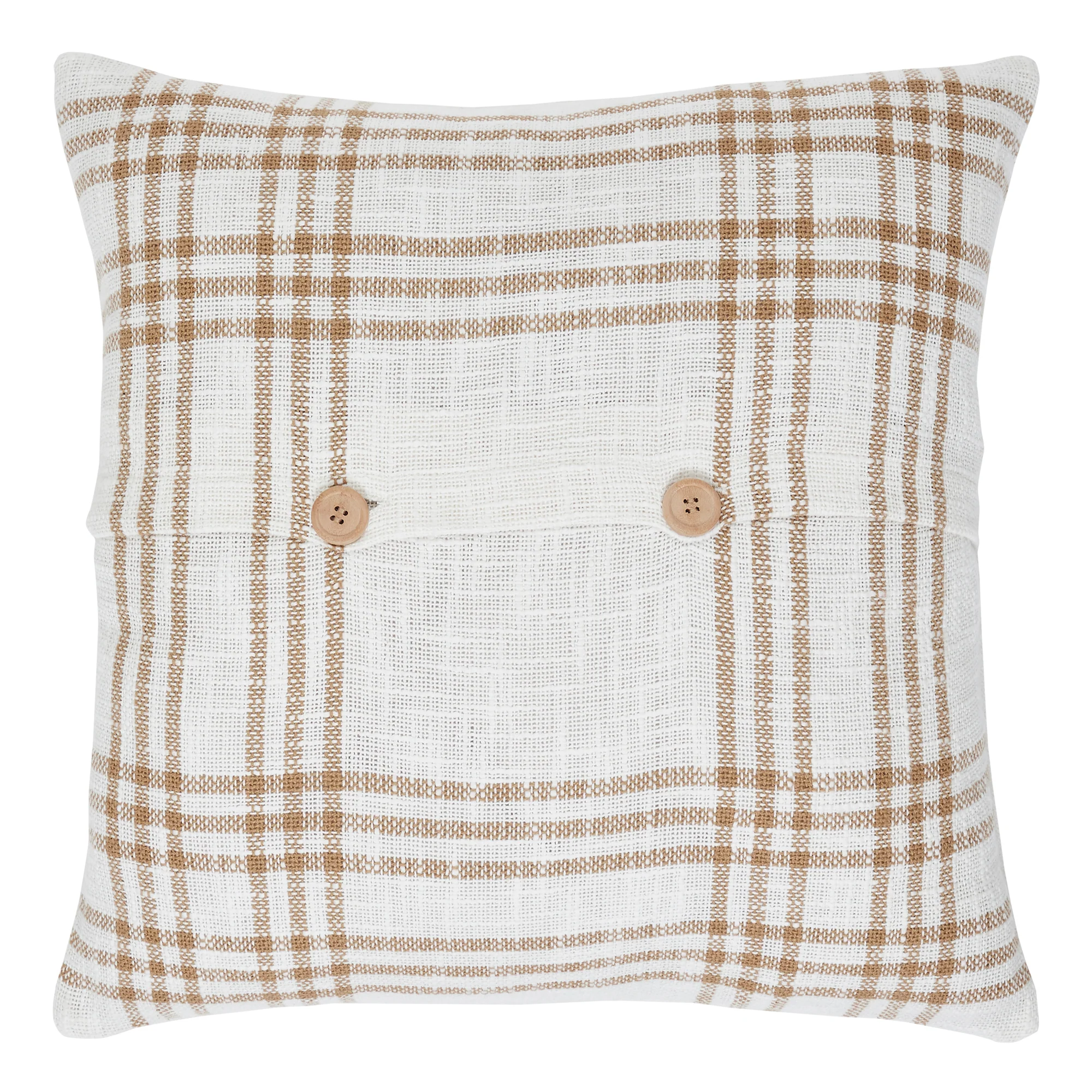Wheat Plaid Give Thanks Pillow 18'' x 18'' - Image 5
