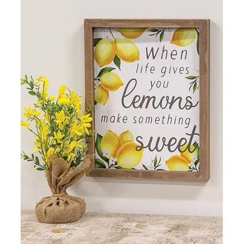 When Life Gives You Lemons Make Something Sweet Framed Sign - Image 2
