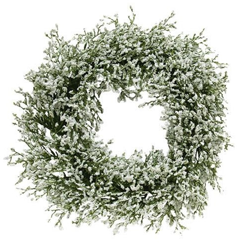 ๐ White Array Astilbe 20" Faux Floral Wreath